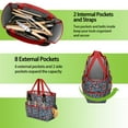 thumbnail image 6 of Bright Flowers Garden Tools Bag, Water-proof Oxford Garden Tote Home Organizer Gardening Tool Bag Kit Holder with 8 Pockets for Indoor and Outdoor Gardening(Tools Not Included), 6 of 6
