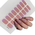 thumbnail image 1 of 16 Pcs/Set Gradient Semi-Cured Gel Nail Strips Patch Waterproof Adhesive Wraps Full DIY, 1 of 8
