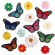thumbnail image 1 of KAIYANG 36 parches de apliques de flores para planchar, parches bordados de colores mezclados, 16 piezas, 1 of 4
