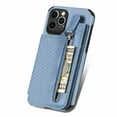 thumbnail image 4 of Dteck Case Designs for Apple iPhone, Multiple Models are Available, Premium PU Leather Hand-stitched Wallet Holder Retro Shockproof case for iPhone 13 Mini,Blue, 4 of 5
