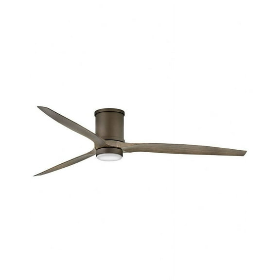 Hinkley Lighting - Hover Flush - 3 Blade Ceiling Fan with Light Kit In Modern