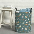 thumbnail image 6 of Honeii Farm Animal Print Laundry Hamper Basket,Baby Nursery Woven Storage Basket for Toys Bin,Pillows,Blankets,Clothes-, 6 of 6