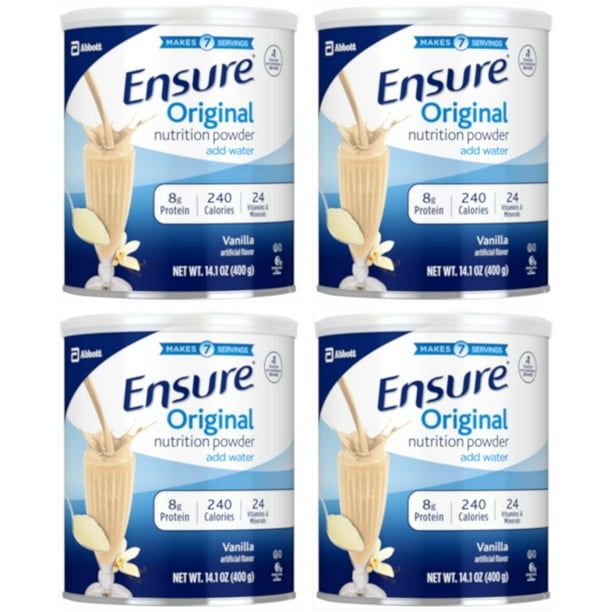 4 Pack Ensure Original Nutrition Powder Supplement Vanilla 14oz Each