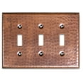 thumbnail image 1 of Monarch Abode 17009 Hand Hammered Switch Plate, 3-Gang, Pure Copper, 1 of 9