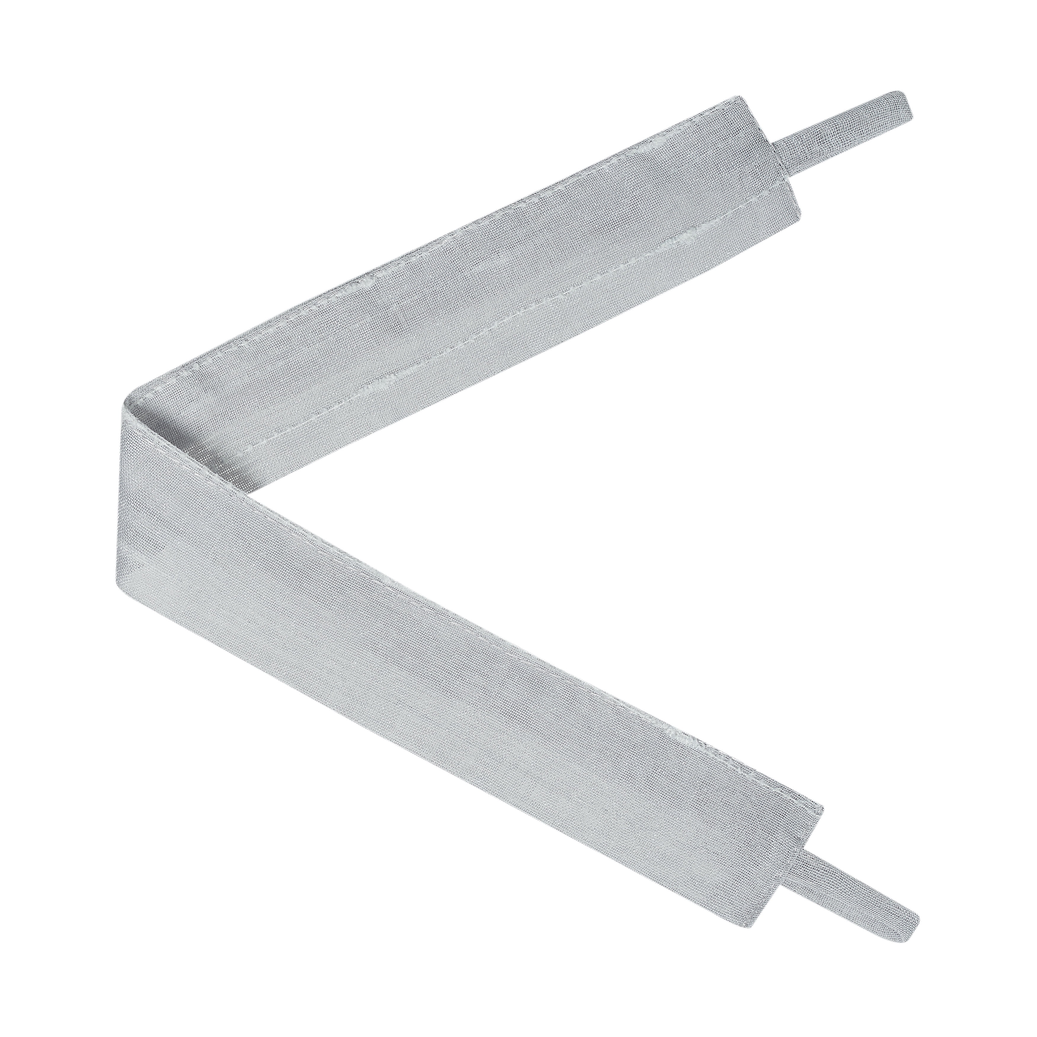Light Gray Sheer Window Curtain Pair w Tiebacks, 38x96, Rosemary