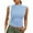 Light Blue, variant on Tank Tops for Women Summer Mock Neck Ribbed Knit Slim Fitted Shirts Going Out Top Spring Fashion Clothes