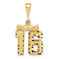 thumbnail image 1 of FB Jewels 14K Yellow Gold Small Diamond-cut Number 16 Charm, 1 of 4