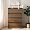 thumbnail image 2 of Hassch 4 Drawer Dresser for Bedroom, Chest of Drawers, Closet Storage Organizer for Living Room, Hallway, Wood Color, 2 of 6