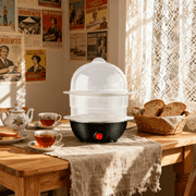 Electric Egg Cooker Boiler Maker Soft,Medium or Hard Boil,14 Egg Capacity Two Layer Egg Maker,Egg Steamer,With Automatic Shut Off,Noise Free