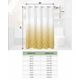 thumbnail image 6 of No Hook Shower Curtain with Snap in Liner, Yellow White Ombre Geometric Trellis Morrocan Hotel Shower Curtains for Bathroom, Washable Shower Curtain Liner Set with Mesh Top Window, 48"x72", 6 of 6
