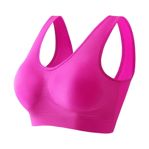 Abomasnow Sports Bras for Women Plus Size for Large Breasts Non Wired Inserts Washable Padded Push Up Vest Crop Top S-5XL