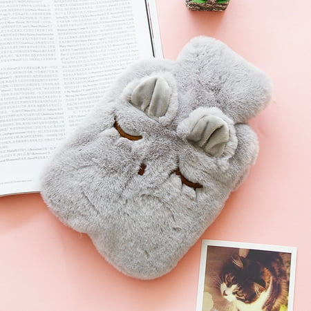 Winter Warm Heat Reusable Hand Warmer Pvc Stress Pain Relief Therapy Hot Water Bottle Bag With Knitted Cover