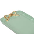 thumbnail image 7 of Lynza Teal & Gold Ribbon Themed Cast Iron Catchall Tray, 7 of 7