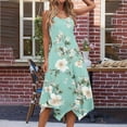 thumbnail image 1 of Sentmoon Robes d'Été pour Femmes 2025 Vacances Sans Manches Robes Bohèmes pour Femmes 2025 Bretelles Spaghetti avec Imprimé Col Rond Robes Soleil pour Femmes 2025 Vacances avec Poches pour Visites de la Ville L, 1 of 7