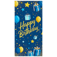 thumbnail image 2 of Blue and Gold Themed Happy Birthday Banner with Balloons Gifts and Stars Background Party Decoration Birthday Party Supplies Photography Props Backdrop Decor, 2 of 7