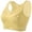 Yellow, variant on Seamless Sports Bra, Medium Support Wire-Free Workout Bra with Mesh, Soft Padded Yoga Top for Large Bust Blue S