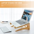 thumbnail image 2 of KAKOWELY keyboard stand for desk Countertop Laptop Stand Notebook Computer Holder Office Laptop Wooden Riser11.02"X10.24"X4.72", 2 of 5