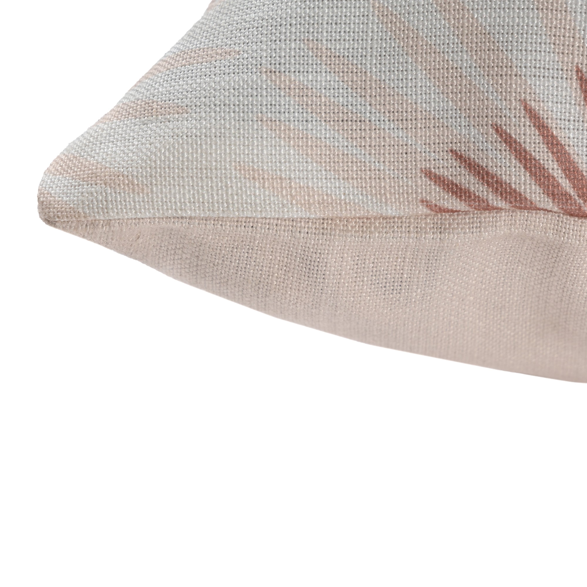 Ox Bay Olympia 22" x 22" Red/White Palm Leaf Tropical Indoor/Outdoor Decorative Throw Pillow Cover