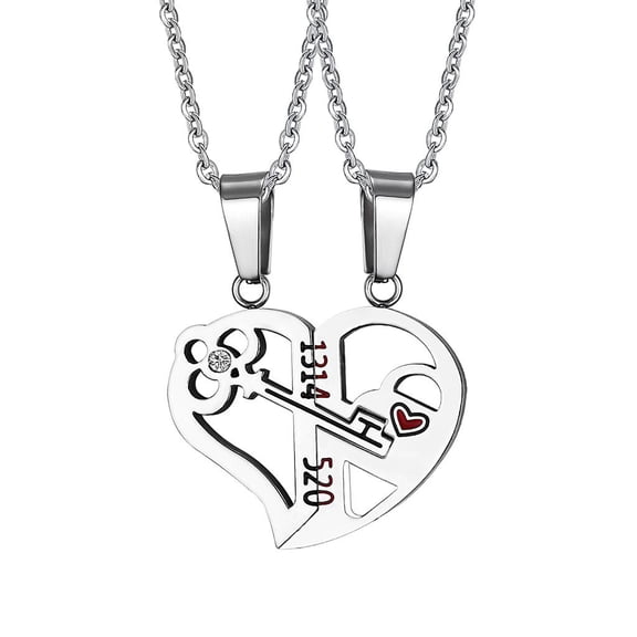 Couple Necklace Pendant Heart Pendant Valentine's Day Jewelry Valentine's Day