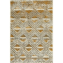 Loomaknoti Alanzo Alemza 2' x 3' Geometric Indoor Runner Rug , Beige/Cream