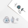 thumbnail image 3 of Everly Women's 2ct TGW Sky Blue Topaz & 1/10ct TW Diamond Sterling Silver Earrings, 3 of 7