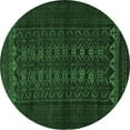 thumbnail image 1 of Ahgly Company Indoor Round Persian Emerald Green Traditional Area Rugs, 7' Round, 1 of 4