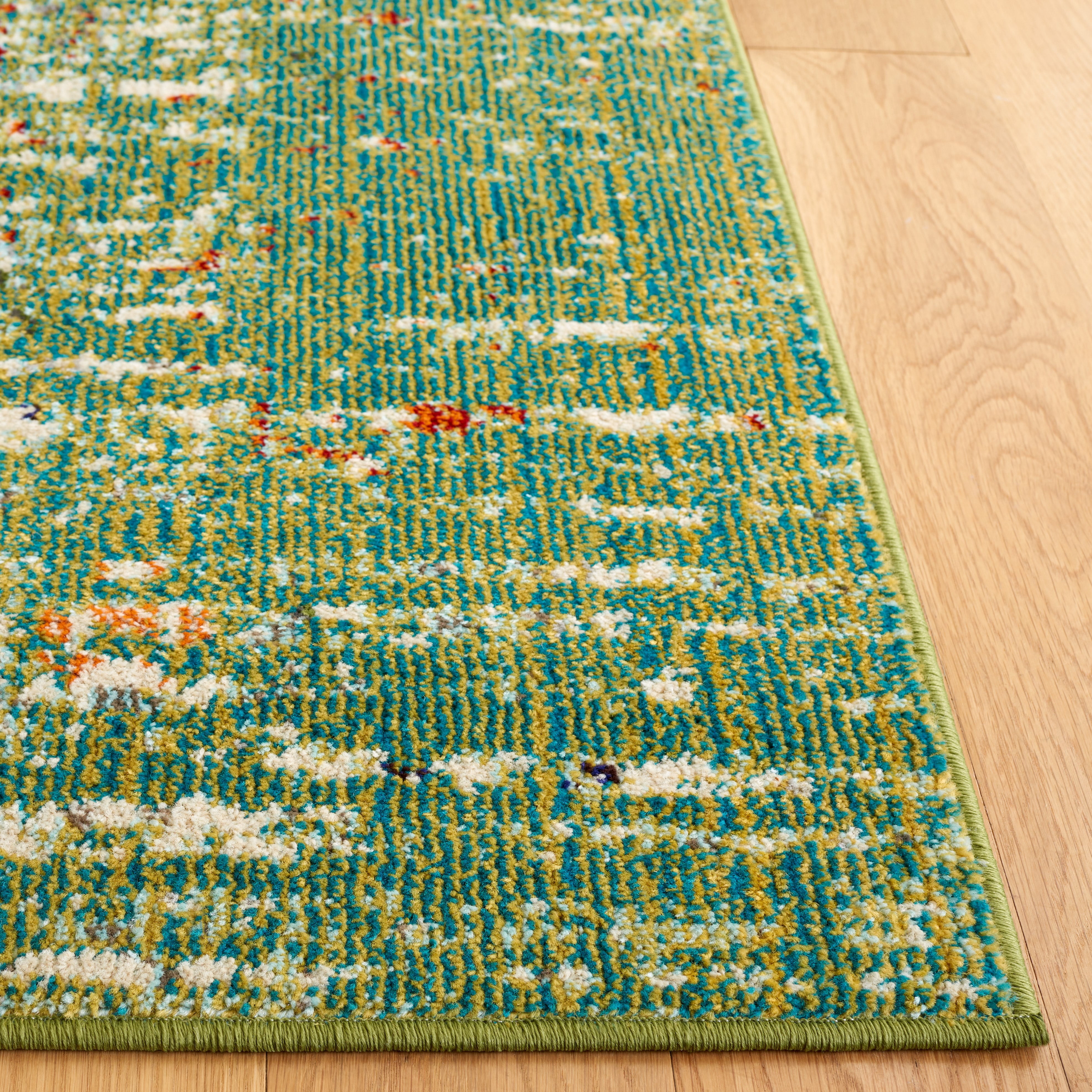 SAFAVIEH Monaco Annabelle Oriental Runner Rug, Sage/Rust, 2'2" x 8'