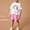 Pink1, variant on Geire Toddler Girl Clothes Rainbow Print Kids Summer Cotton Outfits Shirt Short Casual Sets Size 2-8Y