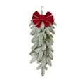 thumbnail image 2 of 30" Christmas Teardrop Swag, Faux Pine Cones Rustic Christmas Artificial Greenery Swag, Velvet Bow Artificial Christmas Wreath for Home Decor Christmas Decorations Clearance, 2 of 6