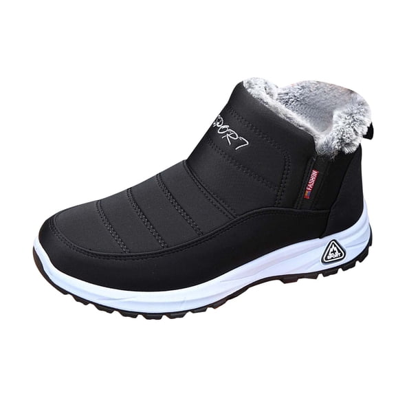 Xmyrz Snow Boots For Men Waterproof Fleece Thickened Outgoing Skid Resistant Fresh Soft Wide Calf Boots Winter Boots Mens Shoes