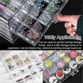 thumbnail image 3 of Earring Storage Box Organizer, Acrylic Jewelry Storage Box Holder 5 Drawers Transparent Jewelry Display Stand with 120 Small (Clear), 3 of 5