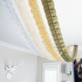 thumbnail image 2 of White Tan Peach Gold 3D Four Leaf Tissue Flower Hanging Streamers Party Decor, 2 of 5