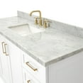 thumbnail image 5 of Ariel Taylor 61 In. Rectangle Sink Vanity With Carrara White Marble Countertop In White, 5 of 10