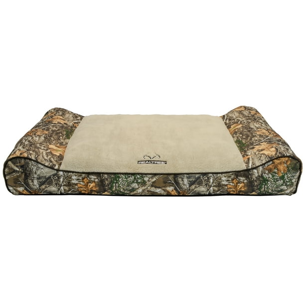 Realtree Edge Camo Bolster Pet Bed Brown