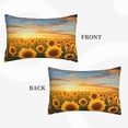 thumbnail image 2 of Zufioo Beautiful Golden Sunflower Field Print Double-Sided Throw Pillow Cover, Pillow Protector Home Decor - With Hidden Zipper, Suitable for Bedroom, Living Room, Car Interior-20"x30", 2 of 6