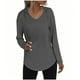 thumbnail image 3 of Sudadera con capucha para mujer,Sudadera con capucha y cuello en V para mujer, jersey con bolsillo con cordón, top de poliéster de manga larga, ropa informal de uso diario, sopatenor, 3 of 8