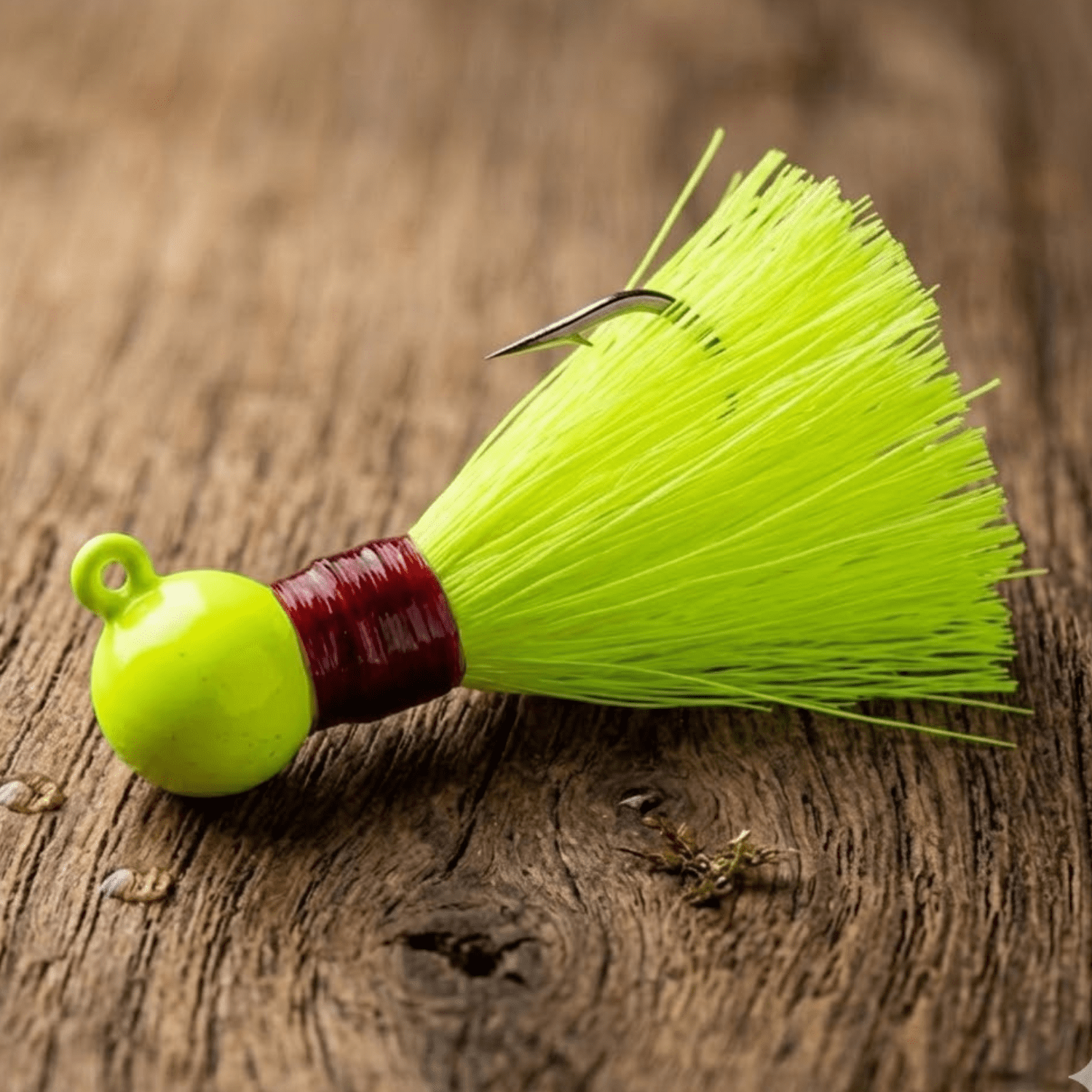 (2 pack) Tsunami Pompano Bucktail Jig Fishing Lure 1/4 oz. – Chartreuse