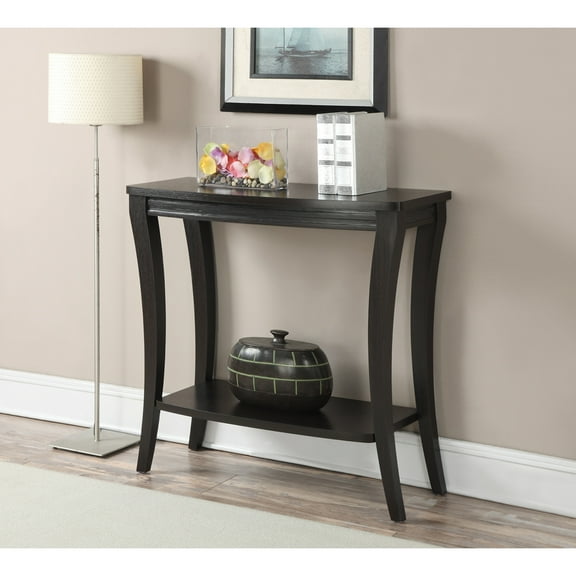 Convenience Concepts Newport Console Table with Shelf, Espresso