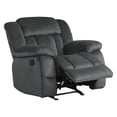 thumbnail image 5 of Lazzara Home Magnus Charcoal Microfiber Upholstered Reclining Chair, 5 of 7