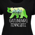 thumbnail image 4 of Inktastic Gatlinburg, Tennessee- Mountains and Bear Shape Women's Plus Size T-Shirt, 4 of 5