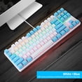 thumbnail image 4 of 87 Keys Wired Mechanical Keyboard Mixed Light Mechanical Keyboard with Mechanical Blue Switch Suspension Button White+Blue, 4 of 7