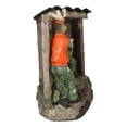 thumbnail image 3 of Rustic Deer With Rifle Jumping A Hunter With Newspapers In Outhouse Figurine, 3 of 9