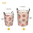 thumbnail image 2 of LNWH Laundry Basket, Pink Doodle Strawberries Pattern Foldable Laundry Hamper with Handles Waterproof, Medium Size, 2 of 8