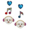 Betsey Johnson xox Trolls Stud Earrings Set, Multicolor (Set of 3)