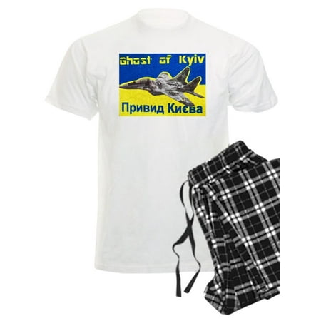 

CafePress - Distressed 80S Style Ukraine Ghost Of Kyiv Zel - Men s Light Pajamas