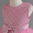 thumbnail image 4 of OSOLU Toddler Kids Girl Dress Summer Sleeveless Bowknot Princess Dress Catwalk Performance Dress Lovely Dailywear, 4-5 Years, 4 of 9