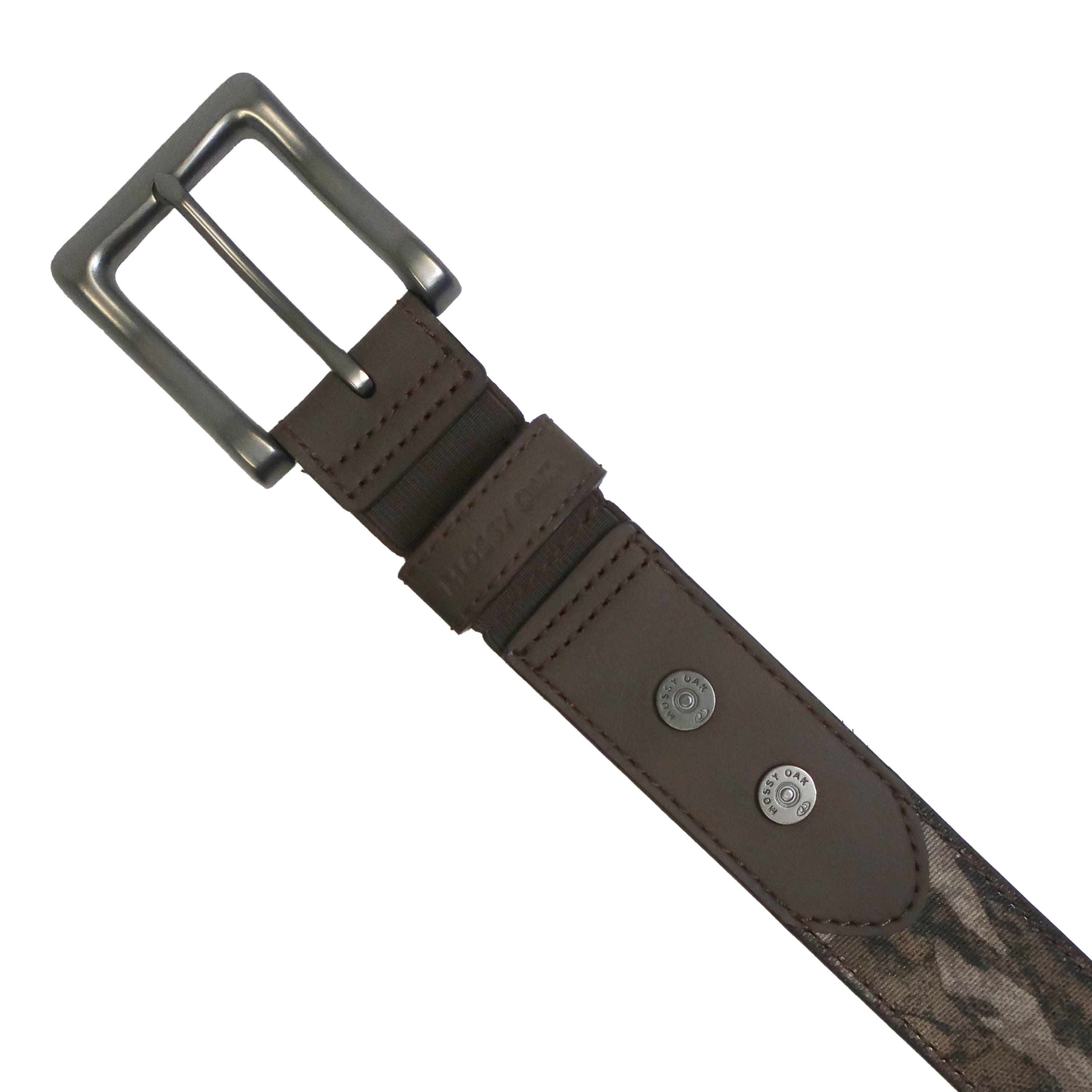 Mossy Oak Men's Bottomlands Stretch Belt Brown Tab Size L/XL