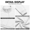 thumbnail image 6 of Mens Zip Up Sweatshirt Mock Neck Track Jacket Lightweight Fleece Full Zip No Hood Athletic Casual Long Sleeve shirts with Pocket White M, 6 of 6