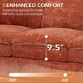 thumbnail image 6 of FamiTOP Chenille 69” Love Seat & 89” 3-Seat Sofa w/Thick Seat & Backrest Cushions, Modern Couch Set with Soft Pillows, Upholstered 3 Seat & 2 Seat Sofa w/Sturdy Frame for Office, Living Room, Orange, 6 of 7