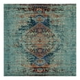 thumbnail image 3 of Unique Loom Vita Collection Area Rug - Warhol (8' Square Turquoise/Beige), 3 of 7